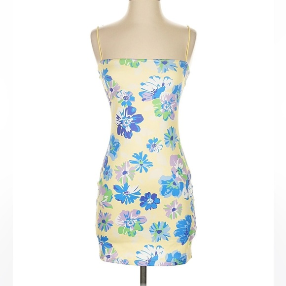 NWT Princess Polly Floral Yellow Mini Dress - Picture 3 of 8